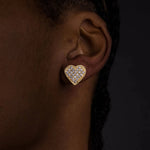 Load image into Gallery viewer, DUBSS - 14mm Iced Heart Shape Earrings
