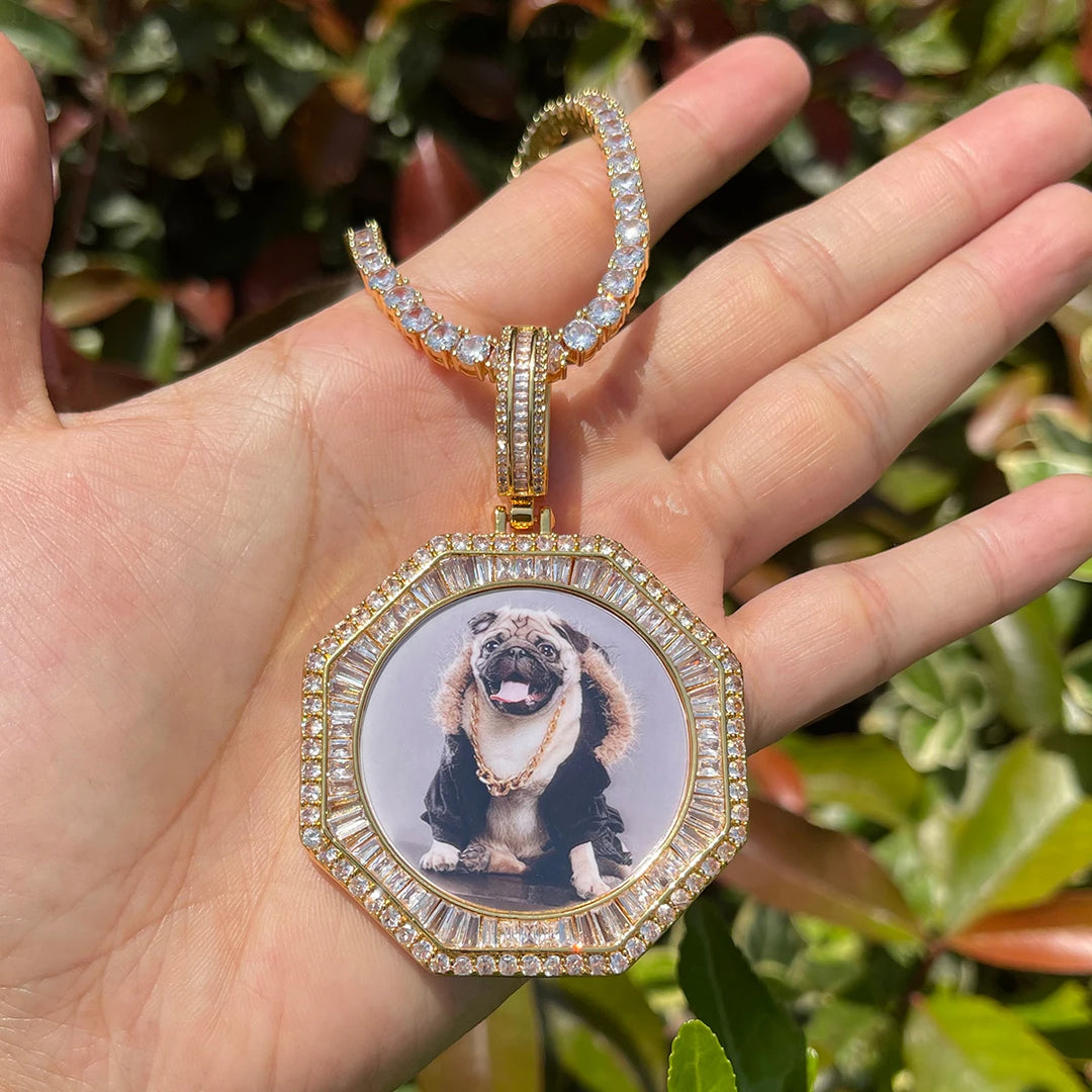 DUBSS - Custom Polygon Solid Photo Pendant