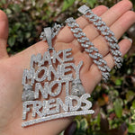 Load image into Gallery viewer, DUBSS - Iced Out Make Money Not Friends Pendant
