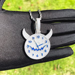 Load image into Gallery viewer, DUBSS - Iced Out Evil Clock Pendant
