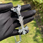 Load image into Gallery viewer, DUBSS - Iced Out Gothic Upside Down Cross Pendant
