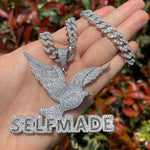 Load image into Gallery viewer, DUBSS - Iced Out Self Made Peace Dove Pendant
