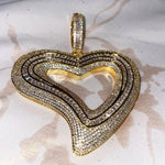 Load image into Gallery viewer, DUBSS - Iced Out Tilted Heart Pendant
