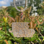 Load image into Gallery viewer, DUBSS - Iced Out Jesus Gifted Hands Pendant
