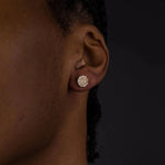 Load image into Gallery viewer, DUBSS - 8mm Iced Linear Round Cluster Earring
