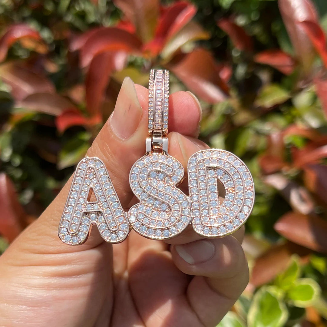 DUBSS - Custom Tri-Layered Solid Letter Pendantal