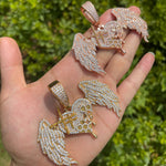 Load image into Gallery viewer, DUBSS - Iced Out Heart Wings Pendant

