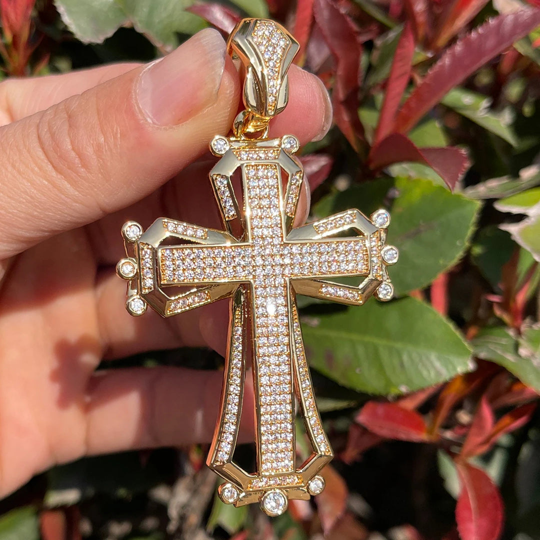 DUBSS - Iced Out Hollow Shape Cross Pendant