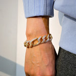 Load image into Gallery viewer, DUBSS - Iced Out Figaro Cuban Bracelet
