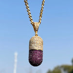 Load image into Gallery viewer, DUBSS - Iced Out Tiny Pill Pendant
