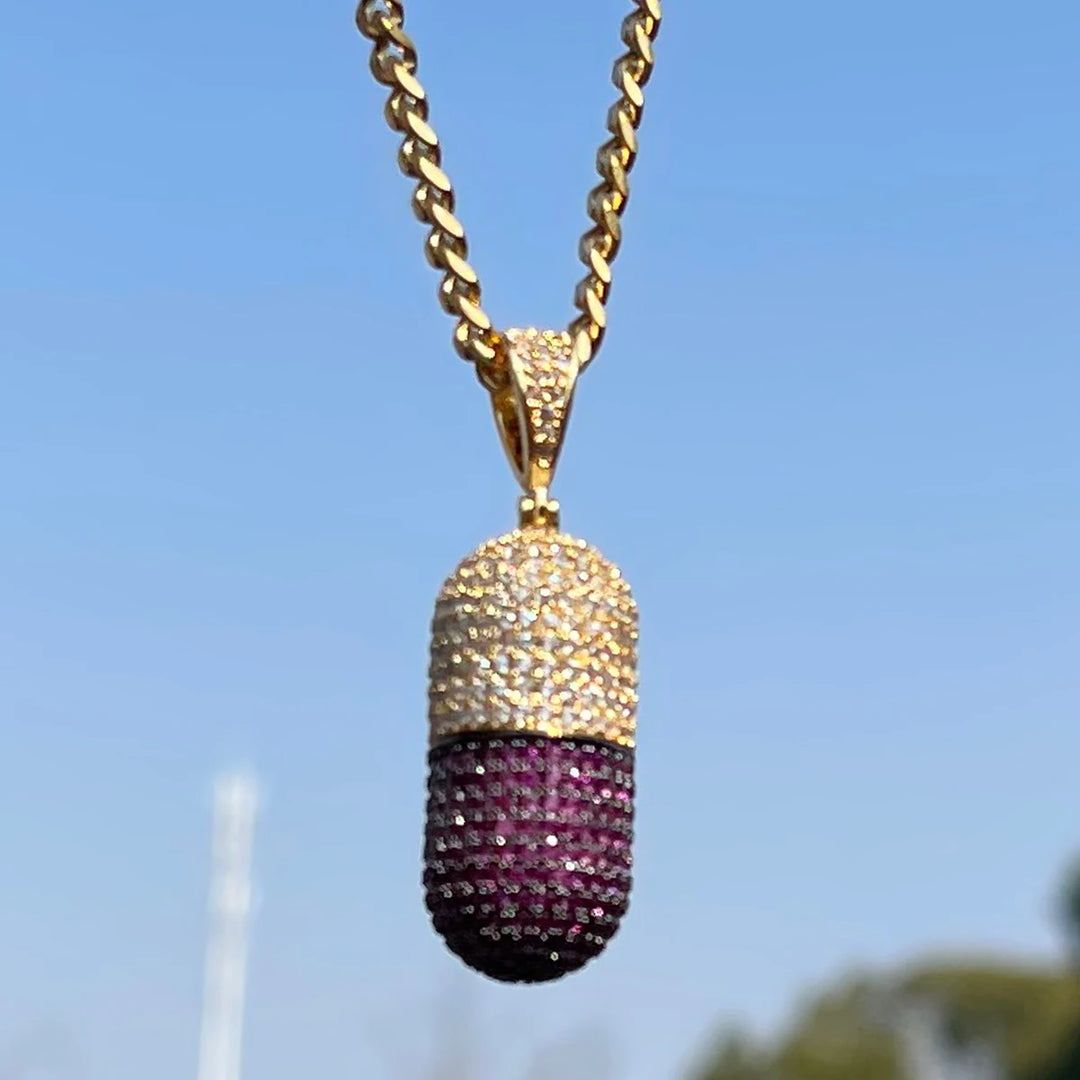 DUBSS - Iced Out Tiny Pill Pendant