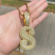 DUBSS - Iced Out Two Layers Single Initial Pendant