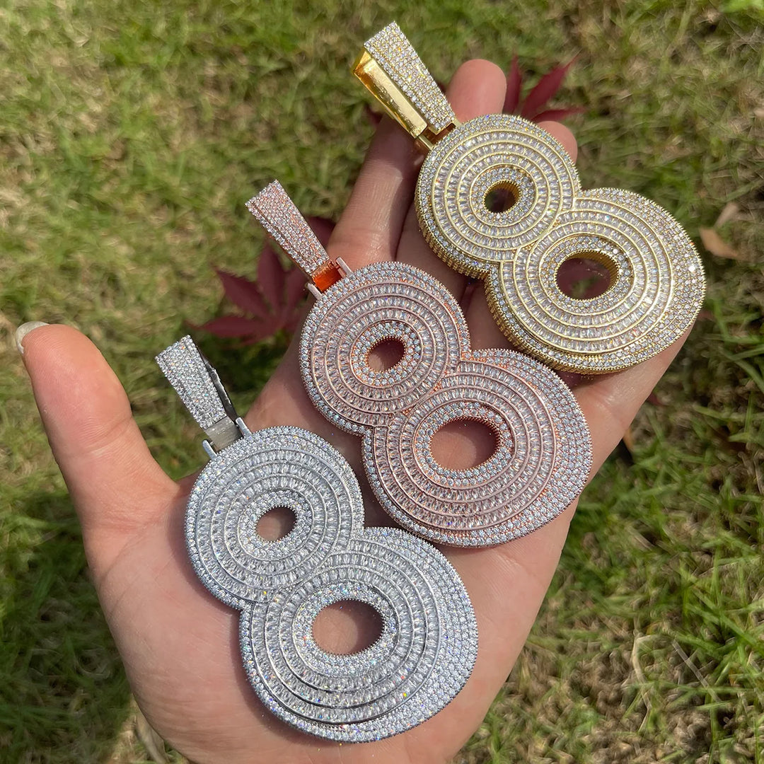 DUBSS - Iced Out Number 8 Pendant
