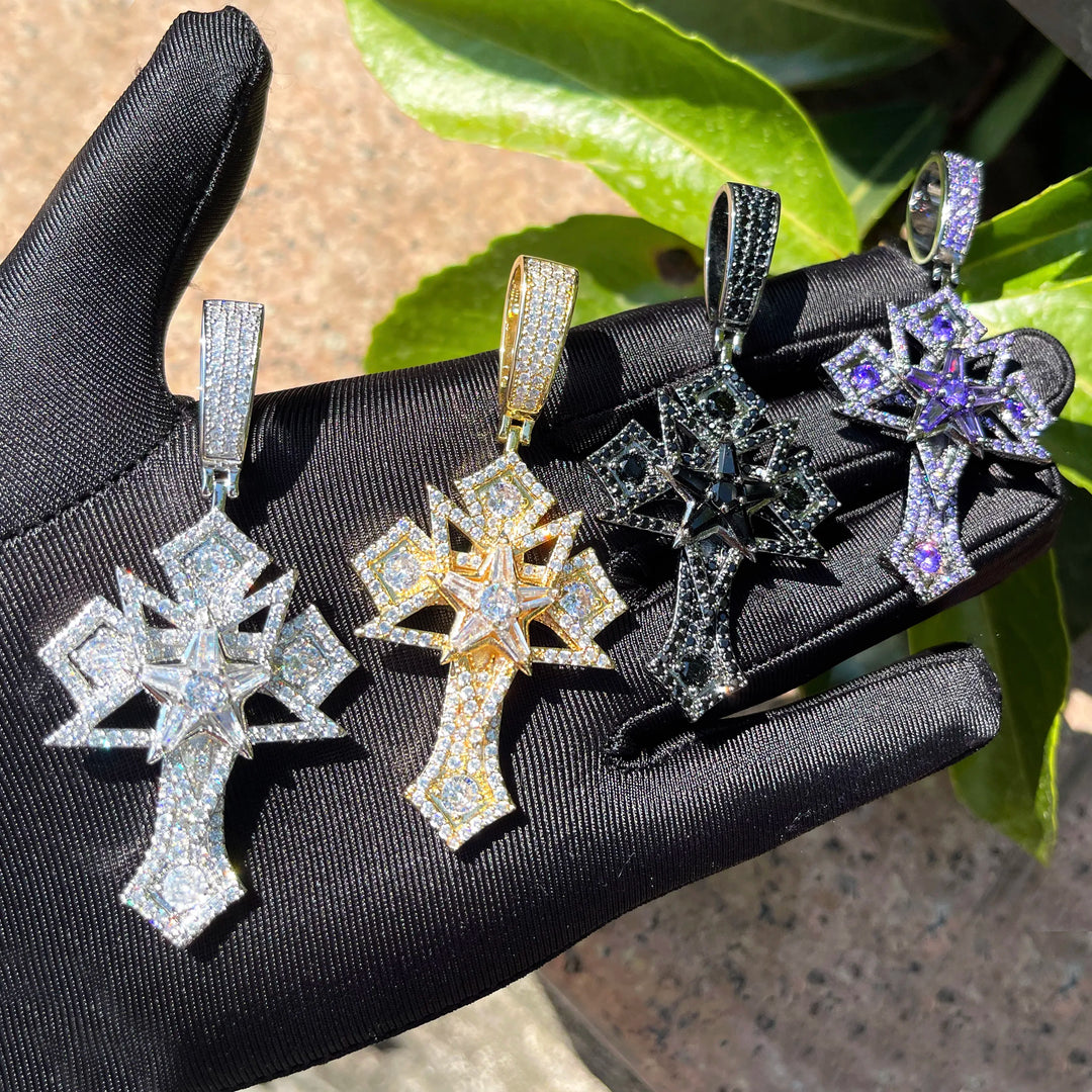 DUBSS - Iced Out Star Cross Pendant