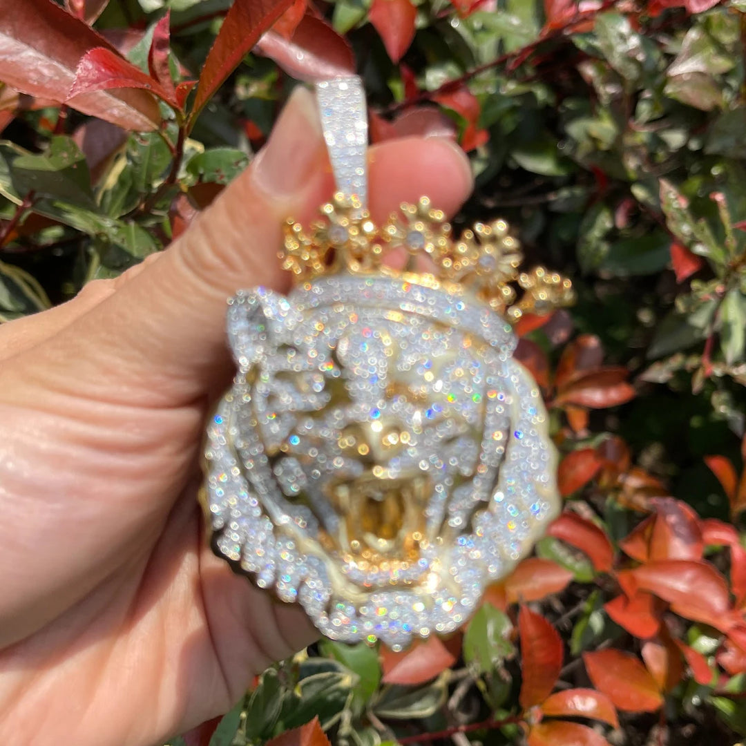 DUBSS - Iced Out Lion Crown Pendant