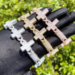 Load image into Gallery viewer, DUBSS - Iced Out Baguette Cross Infinity Bracelet
