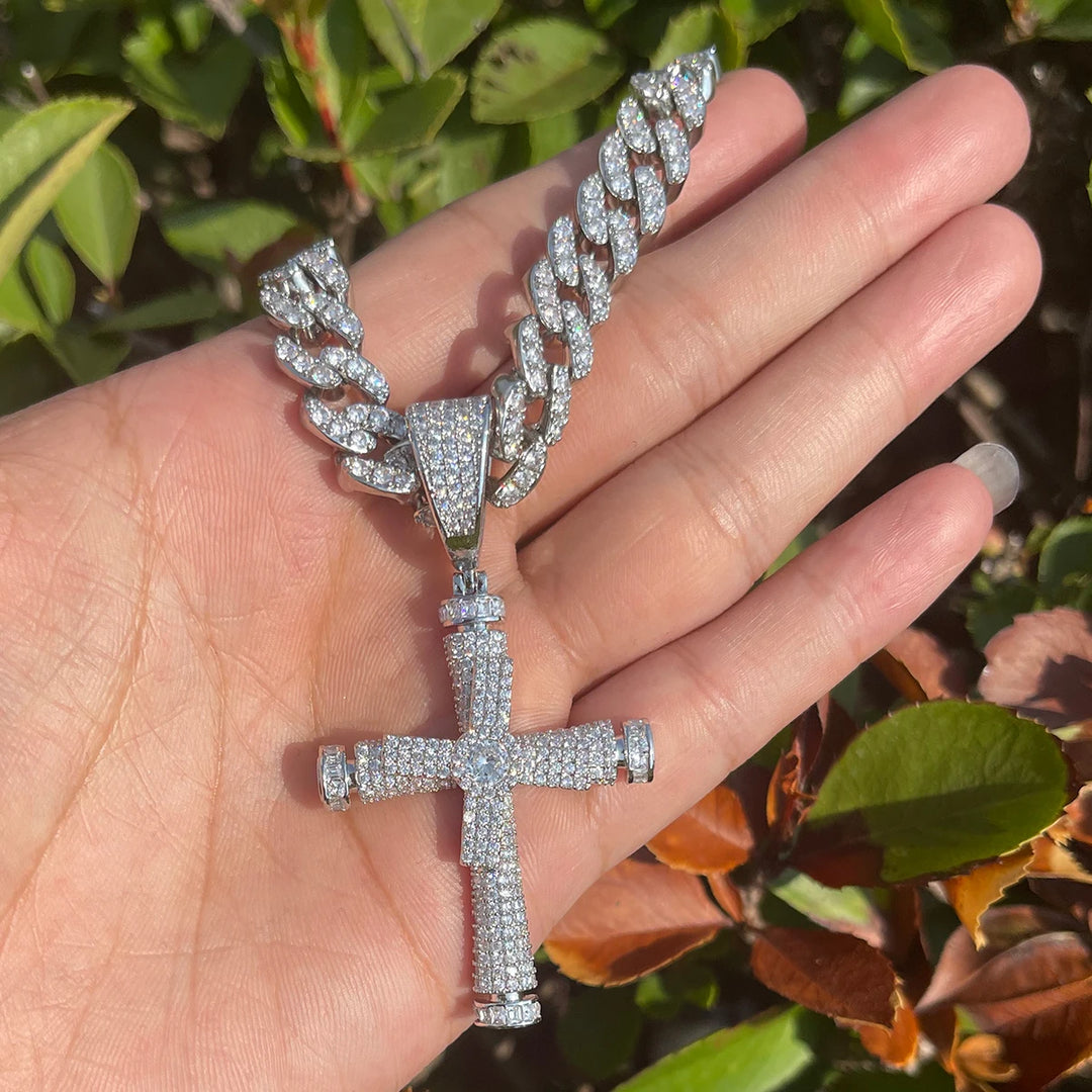 DUBSS - Iced Out Rotor Cross Pendant