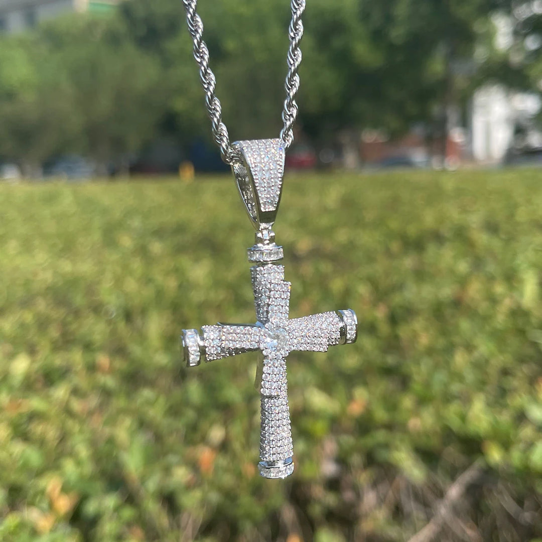 DUBSS - Iced Out Rotor Cross Pendant