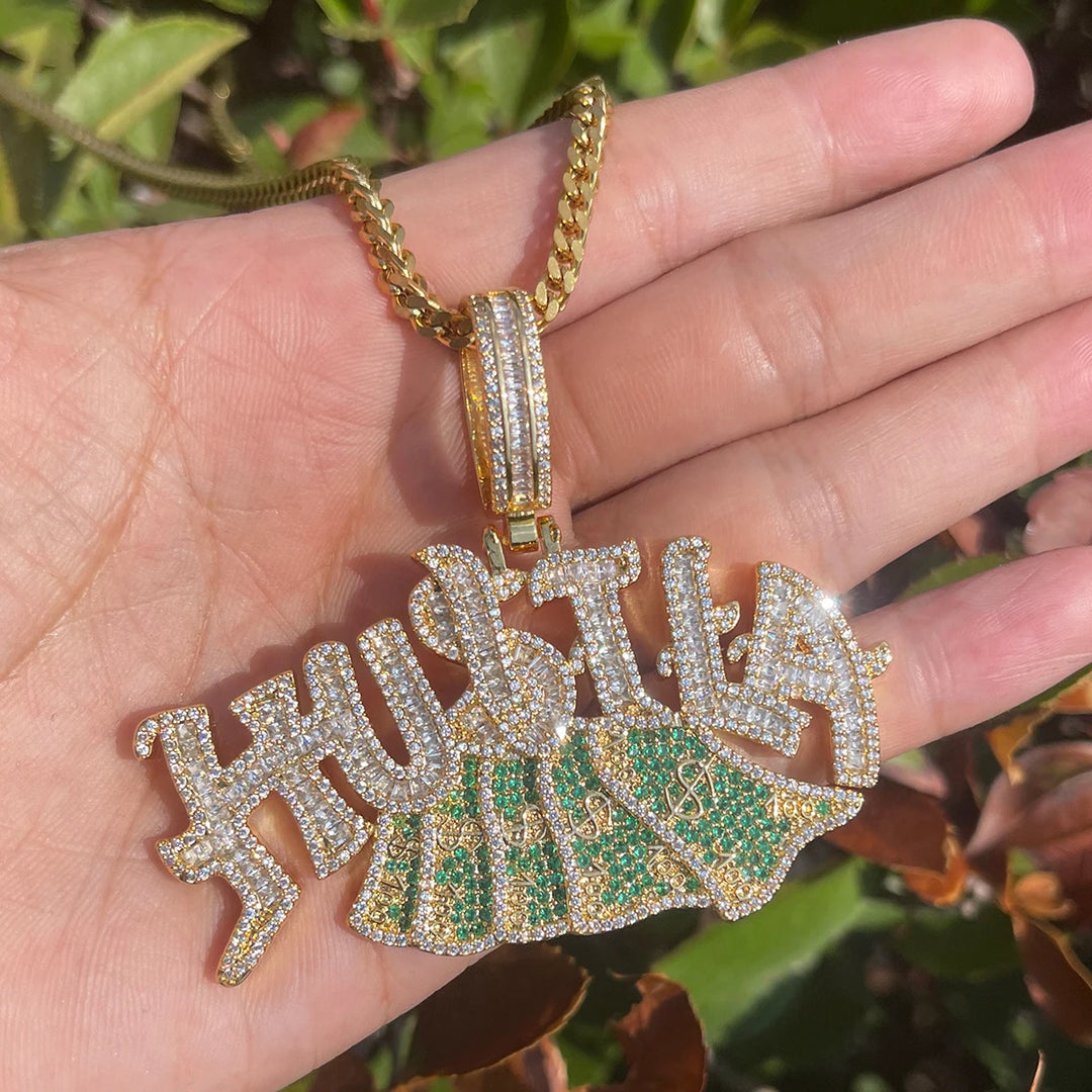 DUBSS - Iced Out Hustla Dollar Pendant