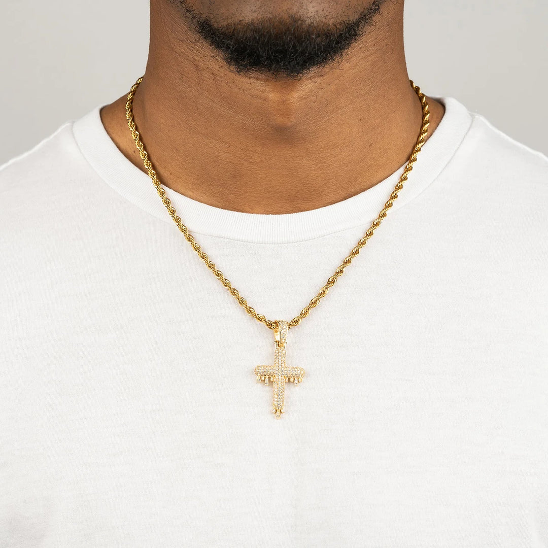 DUBSS - Iced Out Drippy Cross Pendant