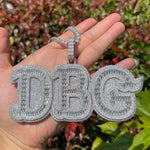 Load image into Gallery viewer, DUBSS - Custom Filled Baguette Letter Pendant
