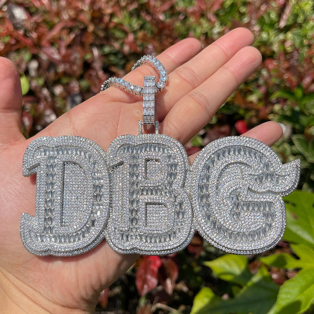 DUBSS - Custom Filled Baguette Letter Pendant