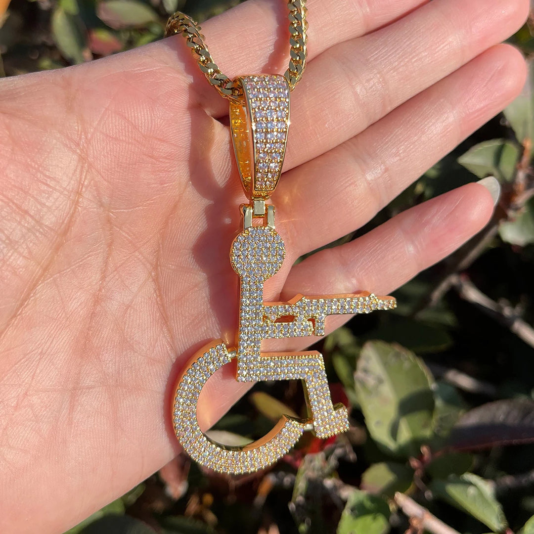 DUBSS - Iced Out Wheel Chair Gang Pendant