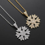 Load image into Gallery viewer, DUBSS - Iced Out Baguette Snow Flower Pendant
