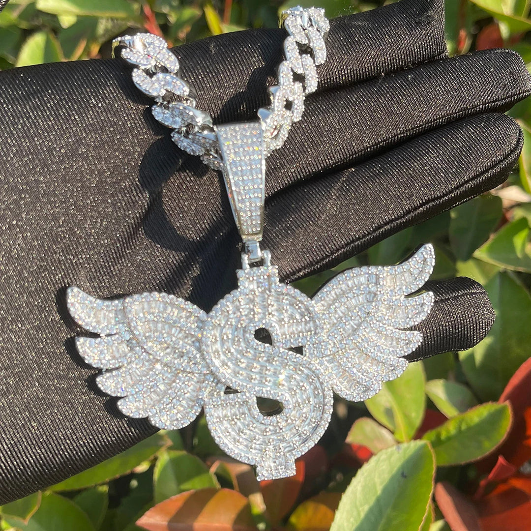 DUBSS - Iced Dollar Wing Pendant