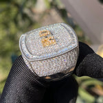 Load image into Gallery viewer, DUBSS - 3mm Custom Name Iced Out The Goat Ring
