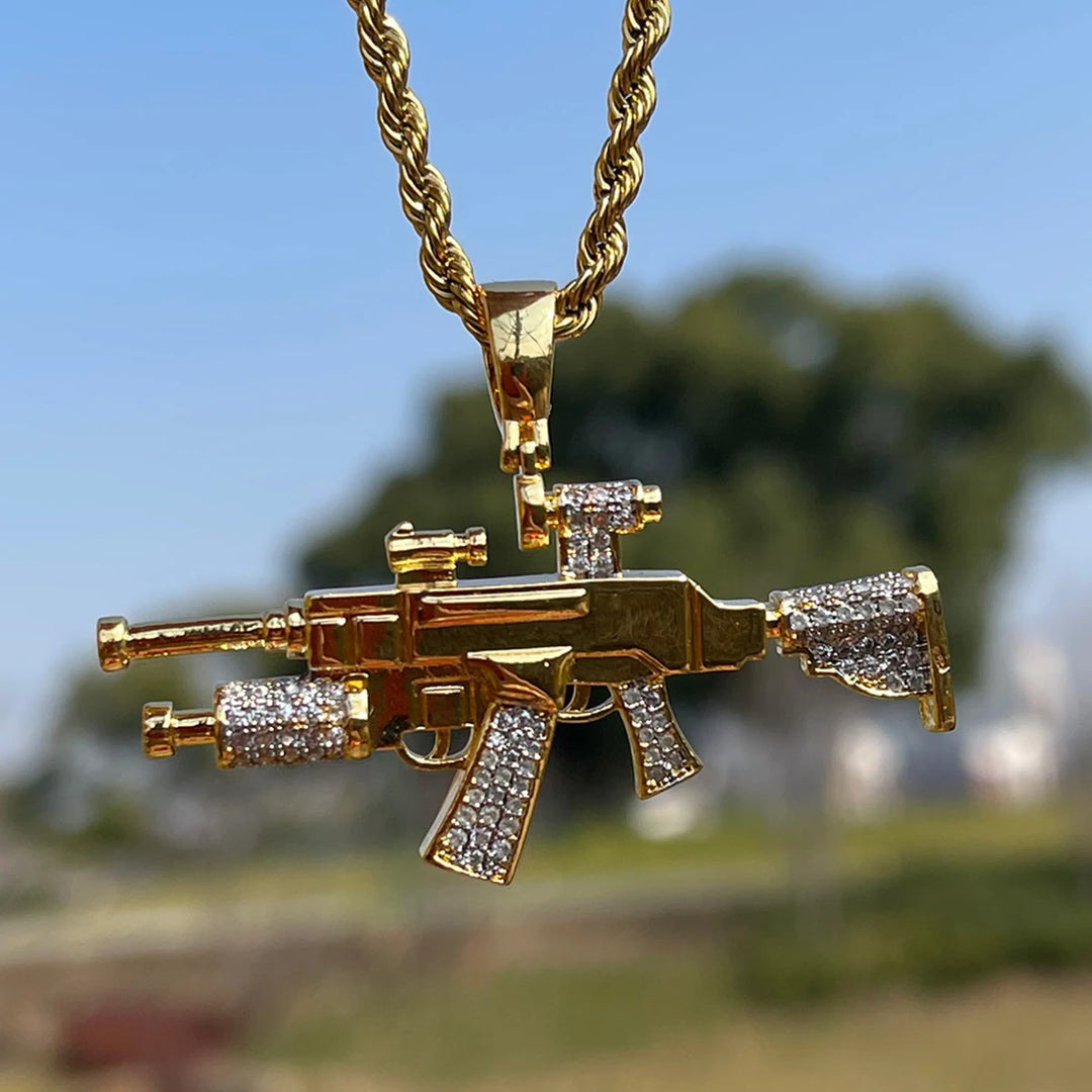 DUBSS - Iced Out M14 Gun Pendant