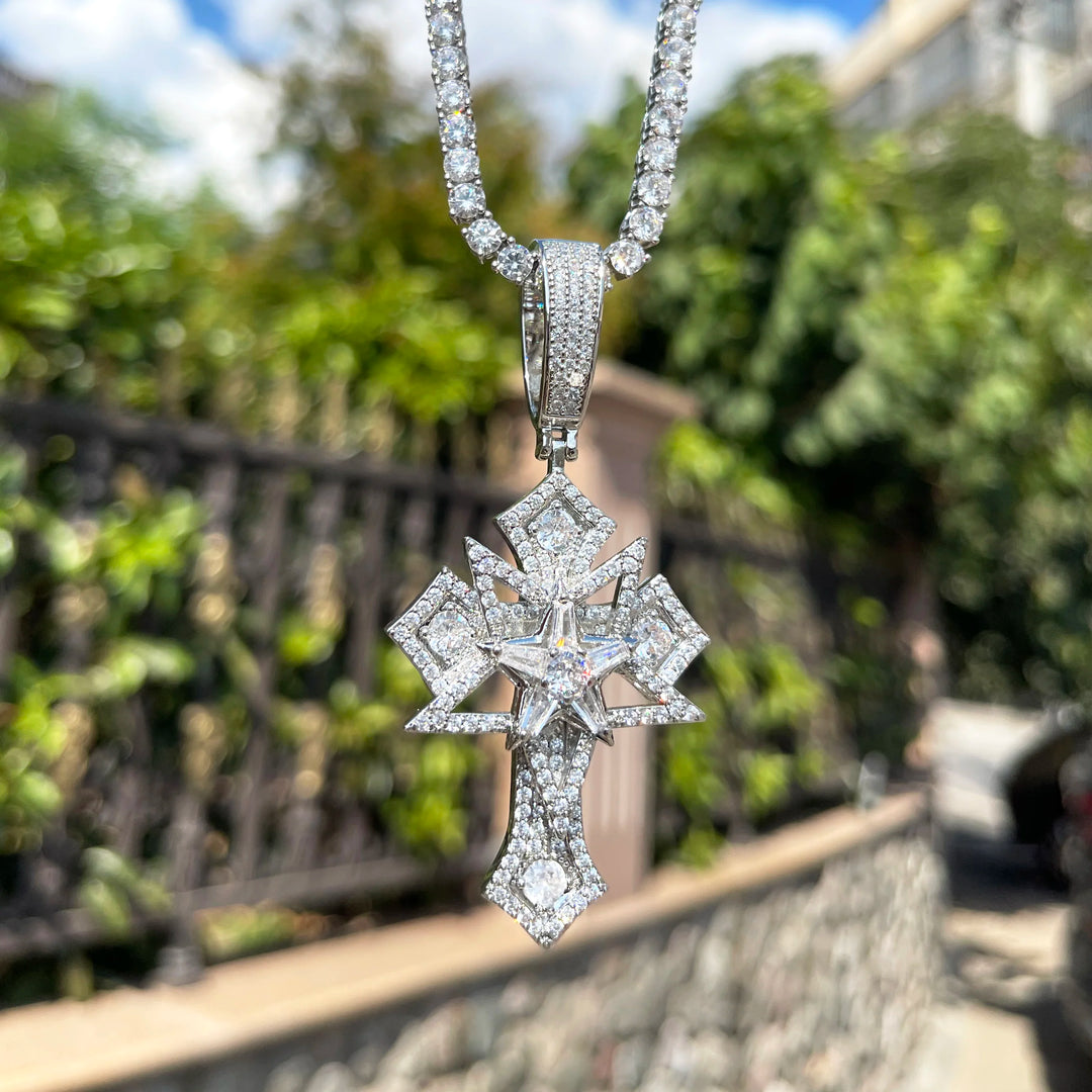 DUBSS - Iced Out Star Cross Pendant