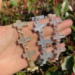 Load image into Gallery viewer, DUBSS - Baguette Cross Infinity Bracelet
