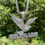 Load image into Gallery viewer, DUBSS - Iced Out Self Made Peace Dove Pendant
