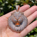 Load image into Gallery viewer, DUBSS - Iced Out Lion Head Pendant
