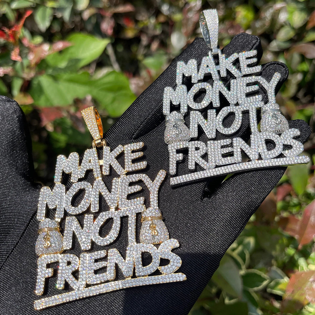 DUBSS - Iced Out Make Money Not Friends Pendant