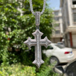 Load image into Gallery viewer, DUBSS - Iced Out Knight Cross Necklace
