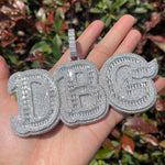 Load image into Gallery viewer, DUBSS - Custom Filled Baguette Letter Pendant
