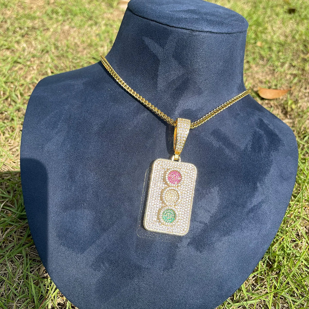 DUBSS - Iced Out Traffic Light Pendant