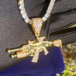 Load image into Gallery viewer, DUBSS - Iced Out Gun Master Pendant
