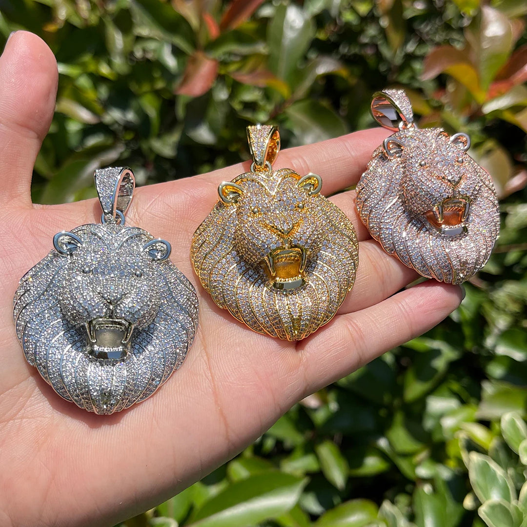 DUBSS - Iced Out Lion Head Pendant