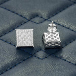 Load image into Gallery viewer, DUBSS - 12mm Iced Square Cluster Earrings
