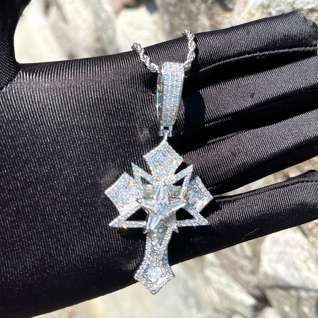 DUBSS - Iced Out Star Cross Pendant