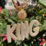 Load image into Gallery viewer, DUBSS - Iced Out Money Bag Letter Pendant
