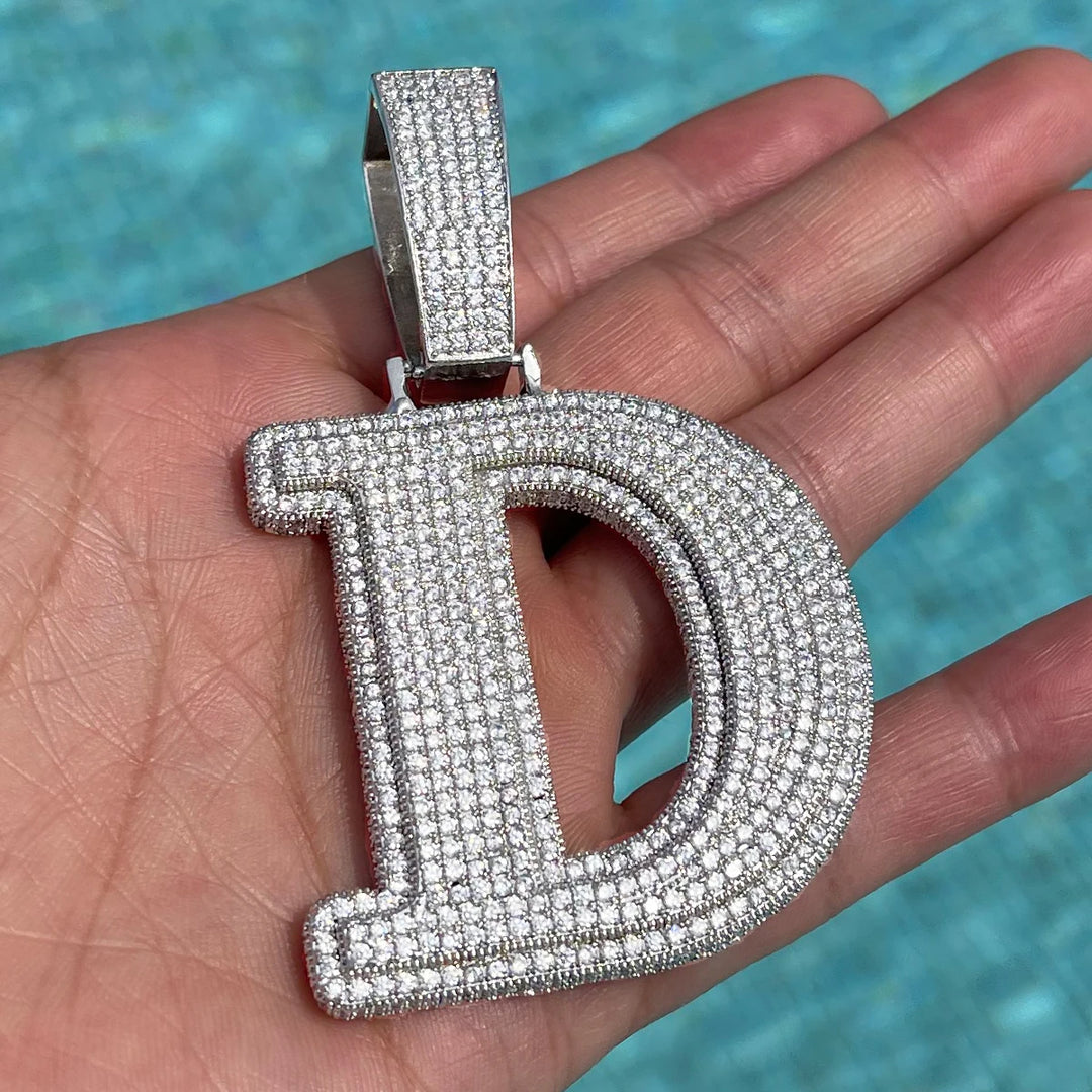 DUBSS - Custom Iced Out Double Layer Single A-Z Letter Pendant