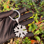 Load image into Gallery viewer, DUBSS - Iced Out Baguette Snow Flower Pendant
