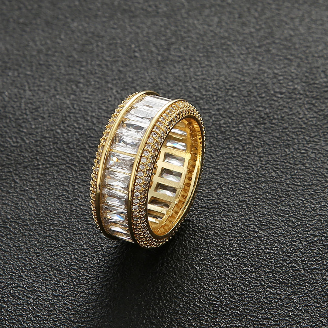 DUBSS - 10mm Baguette Alianca Ouro Ring