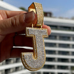 Load image into Gallery viewer, DUBSS - Custom Iced Out Double Layer Single A-Z Letter Pendant
