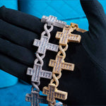 Load image into Gallery viewer, DUBSS - 30mm Iced Out Cross Infinity Bracelet
