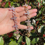 DUBSS - Iced Out Prong Cross Infinity Bracelet